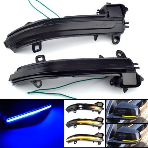 Blue Yellow For BMW 1 2 3 4 Series X1 F20 F22 F30 F34 F32 E84 i3 Side Mirror Indicator LED Dynamic Turn Signal Light Sequential