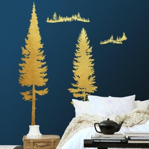 Nordic Large Forest Wall Stickers Bedroom Living Room Sofa Backdrop Wall Decoration Wallpaper Self Adhesive Room Decor Aesthetic