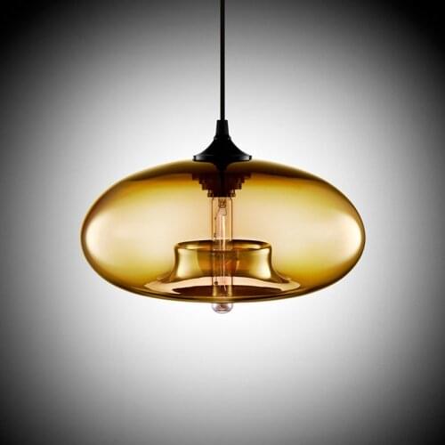 Nordic Modern Hanging Loft Color Glass Lustre LED E27/E26 Pendant Lamp Industrial Decor Lights Fixtures for Kitchen Restaurant