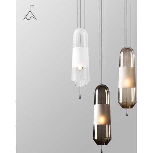 Modern Glass Pendant Lights Hanging Lamp for Dining Room Bedroom Led Light Fixtures Nordic Loft Industrial Home Decor Luminarias