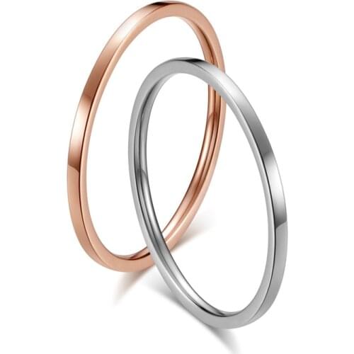2020 Super Fine Smooth Steel Titanium Ring For Women Men Couple Rings Simple Fashion Gift Jewelry