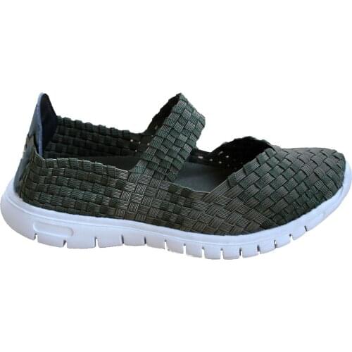 Shoes Green Elastic Braided Low Swedish Sport Elastic Aquatic Sport