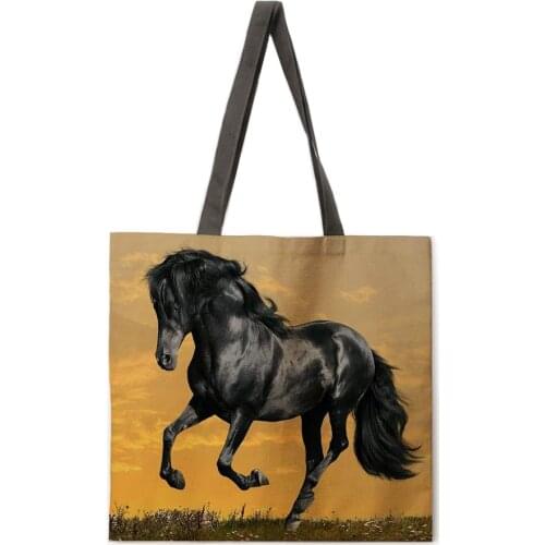 Ladies Shoulder Bags Mercedes-Benz Steeds Tote Bags Foldable Shopping Bags Reusable Beach Bags Flax Tote Bags Casual Tote Bags