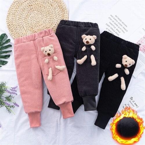 Winter Warm Kids Thick Fleece Trousers Pants Clothing Boy Pants Girl Leggings Children Trousers Windproof Snow Pants