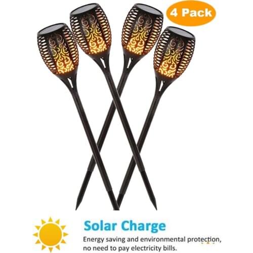 1/8 pcs Solar Flame Lamp Flickering Outdoor Waterproof Torch Light Landscape Yard Garden Light Path Lighting