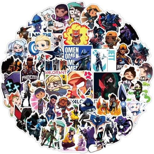 10/30/50PCS Valorant Hot Game Lable Anime Stickers Graffiti DIY Waterproof Laptop Luggage Skateboard Cartoon Sticker Kid Toy