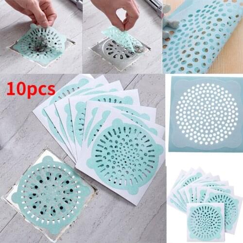 10pcs Disposable BathroomSink Drain Hair Strainer Stopper Filter Sticker Kitchen Supplies Anti-Blocking Strainer 10cm wholesale