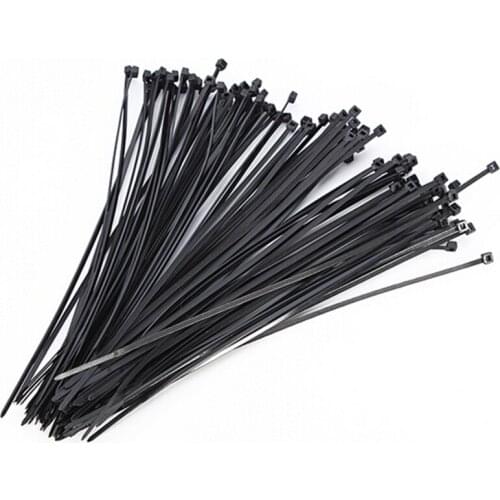 100PCS Electrical Cable Tie Wire Zip Tie Cord Strap Plastic Zip Trim Wrap Cable Loop Ties Wire Self-Locking 2.5*100mm