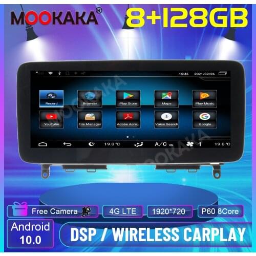 12.5" Android 10.0 8+128G 4G LTE For Mercedes Benz C CLASS W204 2007+ Car GPS Navigation Multimedia Player Wireless Carplay unit
