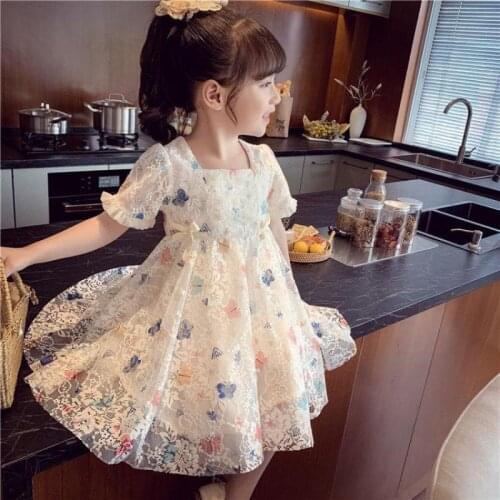 2021 Summer 3-10 Years Girls Polka-dot Dress Sleeveless Bow Ball Gown Clothing Kids Baby Princess Dresses Children Clothes