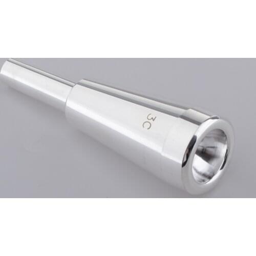 3C Booster Silver Heavy Trumpet Mouthpiece For Brass Instrument Replacement
