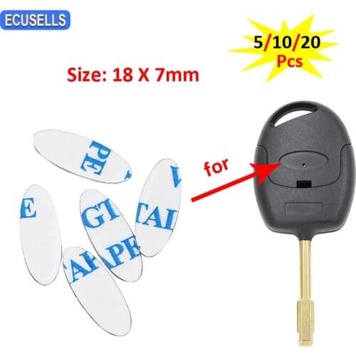 5/10/20Pcs 18X7mm Oval Car Key Logo Sticker 18X7mm Car Emblem Sticker for Ford Remote Keys