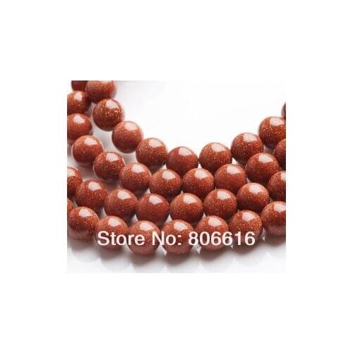 6mm 130pcs Natural Stone Round Aventurine GOLDSTONE Loose Strands Jewelry Semi-precious