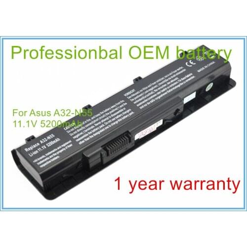 5200mAh Laptop Battery for A32-N55 N45 N45SF N55E N75S N45E N45SJ N55S N75SF N45F N45SL N55SF N75SJ N45J N45SN N55SL N75SL