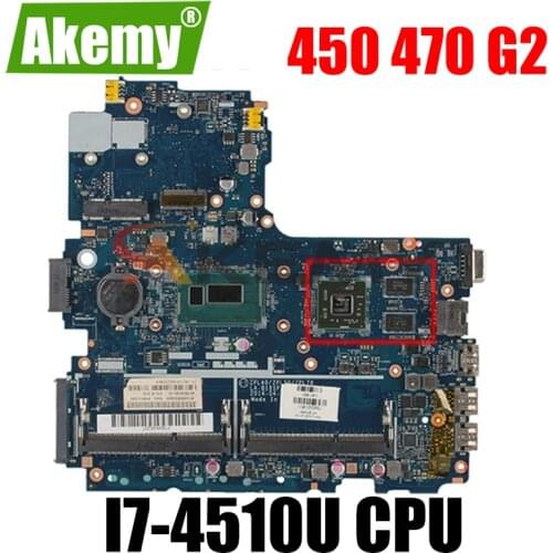 For HP Probook 440 450 470 G2 Laptop motherboard With Core I7-4510U 216-0858030 LA-B181P 768401-001 768401-501 768401-601