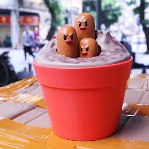 Funny Creative Pokemon Fitness Muscle Male Diglett Three Brothers Action Figure Model Toys Anime Figure Ornaments Model Gift New