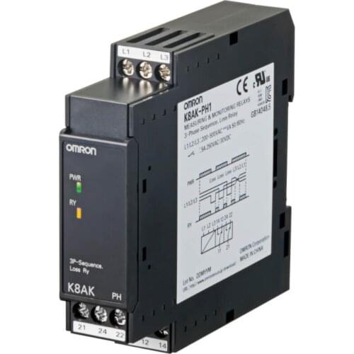 K8AB-PH1 200/500VAC replace by K8AK-PH1 200-480V K8AK0021F Control relay