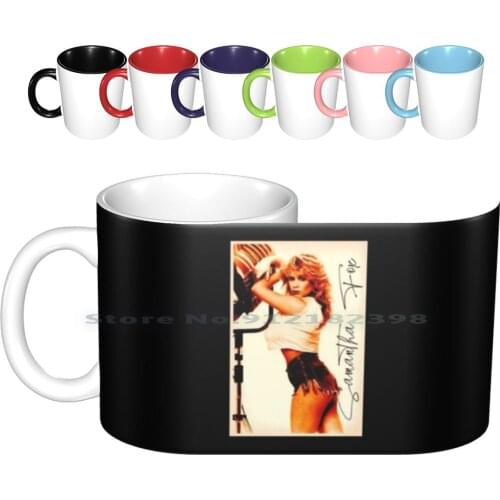 Samantha Fox 80s 90s Retro Fashion Design Ceramic Mugs Coffee Cups Milk Tea Mug 80s Fashion 80s Fashion Model 90s Retro Fashion