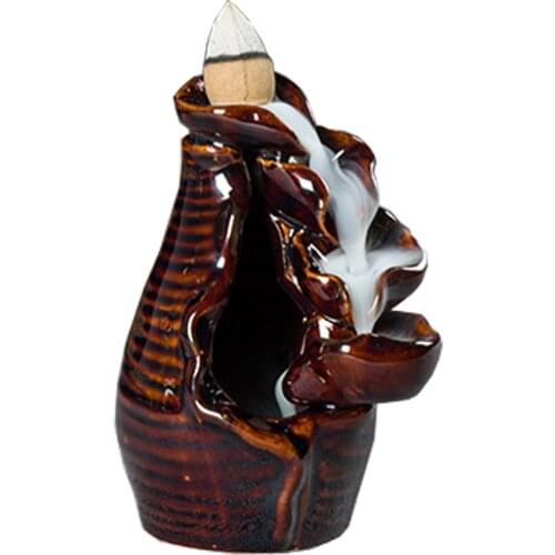 Backflow Incense Cones Or Incense Burner Ceramic Censer Buddhism Oil Burner Torch Aroma Lamps Home Decor Tower Incense Holder
