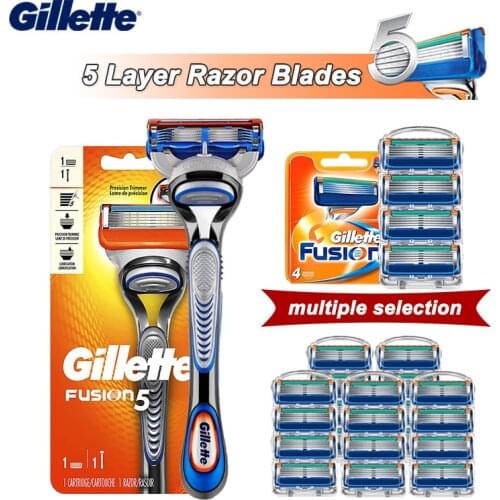 Shaving Razor Blades for Gillette Fusion 5 Machine for Mens Shaving Straight Razor Cassettes Blade Holder for Facial Cleansing