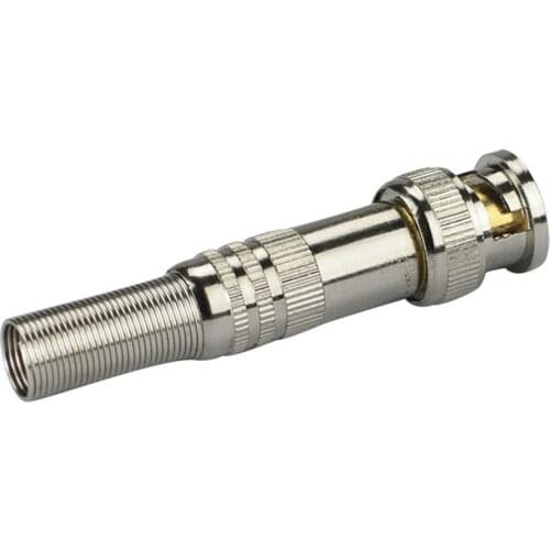 Hot 10 Pcs Solder Less Twist Spring BNC Connector Jack for Coaxial RG59 For CCTV Camera Surveillance Kit System