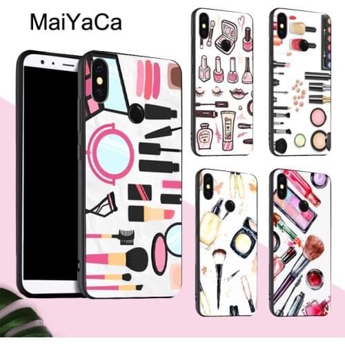 MaiYaCa pink makeup eye shadow brushes Case For Redmi 9 C 9A Note 7 8 Pro 8T 9S For Mi 9T 10 Pro Note 10 Lite For POCO X3 Cover