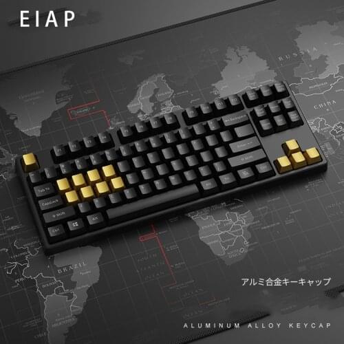 Metal Keycap Mechanical Keyboard Personality Aluminum Alloy Key Cap OEM Height Can Freely Match ESC Direction Key QWER ASFD