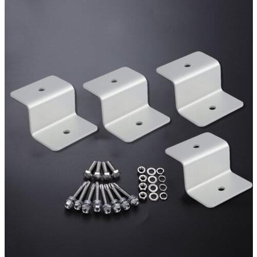 4pcs/set Metal Solar Panel Mounting Bracket Set Z-shaped Aluminum Roof Bracket Carvan Solar System installation accessories