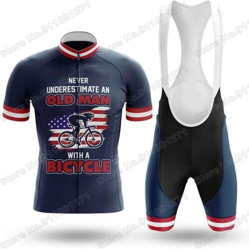 2021 Old Man V9 Navy Mens Cycling Jersey Set Summer Bicycle Clothing Road Bike Shirts Suit Bicycle Bib Shorts MTB Ropa Maillot