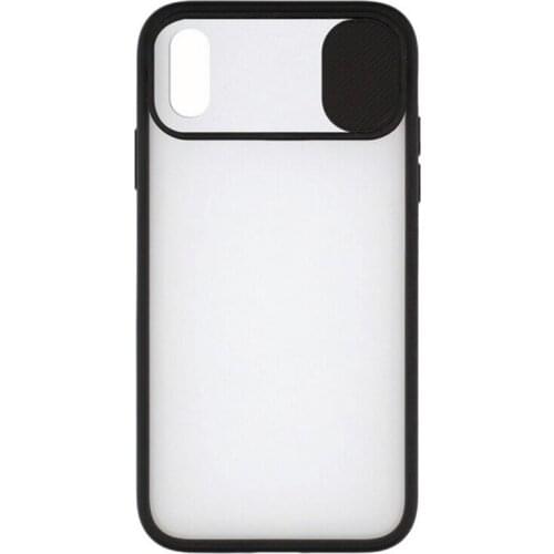 Mobile cover iPhone X/XS KSIX Duo Soft Cam Protect Black