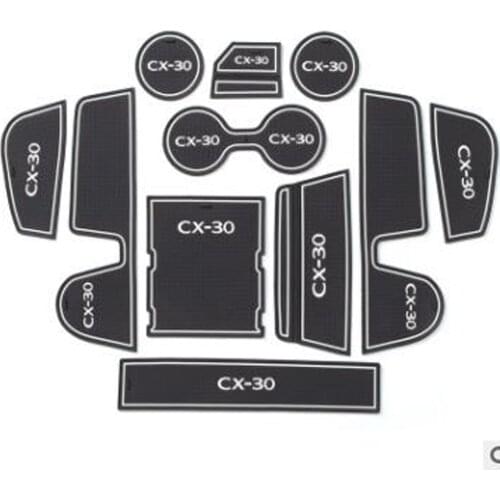 For Mazda CX30 CX-30 2020 2021 Gate slot mat anti slip Anti-Slip Door Groove pad Interior decoration car-styling acccessories