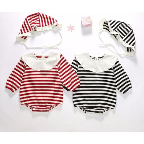 New 2021 Spring Newborn Infant Baby Boys Girls Cute Stripe Rompers Clothing Kids Boy Girl Long Sleeve Rompers Clothes