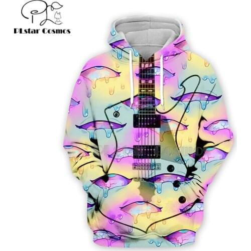 PLstar Cosmos Guitar art Musical instrument 3D print fashion Autumn Winter hoodies/t shirt hip hop style streetwear casual -3