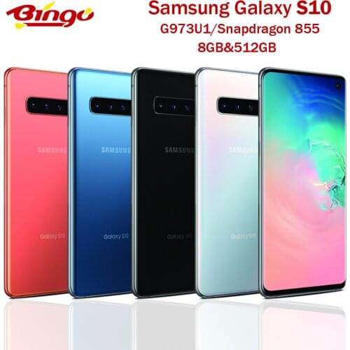Samsung Galaxy S10 G973U1 G973U Unlocked 6.1" Mobile Phone Octa Core Snapdragon 855 16MP& Dual 12MP Triple 8GB&128GB NFC
