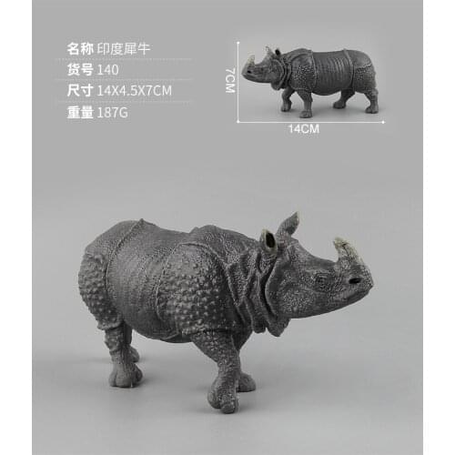 Pretend Play Toys Rhinoceros Model Toy Figurine Model Learning Toys Emulated Collectors Gift For Children