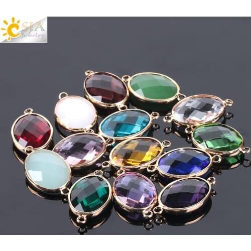 CSJA Mixed Color Oval Faceted Murano Czech Glass Crystal Beads Fit Bracelet Necklace Pendant DIY Jewelry Making Accessories E885