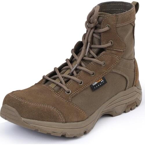 Tactical Combat Boots Army Fans Mens High-top Training Desert Military Boots Outdoor Non-slip Wear-resisting Hiking Shoes