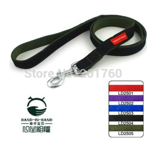 Pet Products Dog Supplies Solid Color Nylon 120*2.5cm Lively Big Pet Dog Denim Leashes Lead (5 Colors) 5 Pcs/lot
