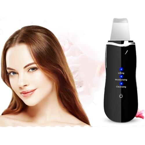 Ultrasonic Face Skin Scrubber Beauty Face Cleansing Lifting Moisturizing Vibration Blackhead Removal Exfoliating Pore Cleaner