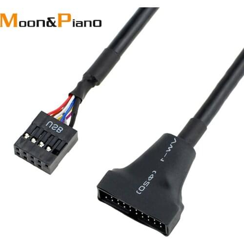 USB 3.0 20 Pin Male to USB 2.0 9 Pin Motherboard Female Cable USB Converter Adapter Header Adaptor