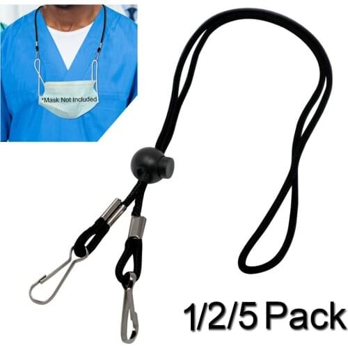 1/2/5 Piece Face Mask Lanyard Tether Net Release Holder Quick Cord Clip Pliers Lip Grips Safety Tool(Double Hanging Buckle) 723