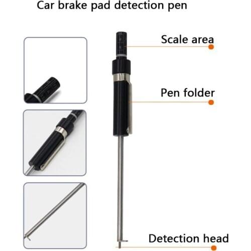 1pc Black Car Auto Vehicle Brake Pad Thickness Gauge Tester Measuring Measurment Tool