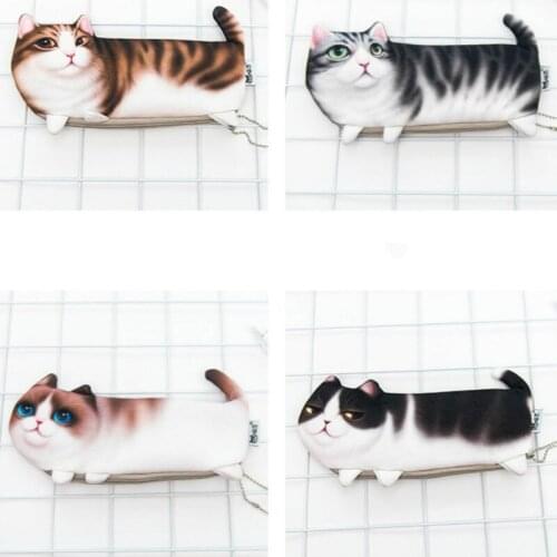 1pcs Cat Pen Bag Plush Backpack Cute Cartoon Animal Baby School Bag Kids Outdoor Travel Pack Bag Student Kindergarten Bags