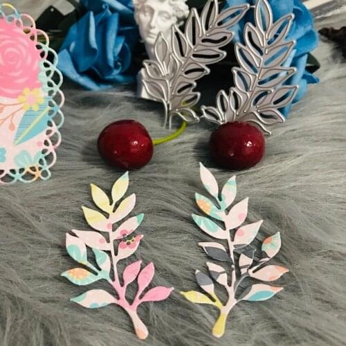 2pcs set Leaves leaf Metal Cutting Dies Stencils for DIY photo Album flower Decorative Embossing DIY Paper Card
