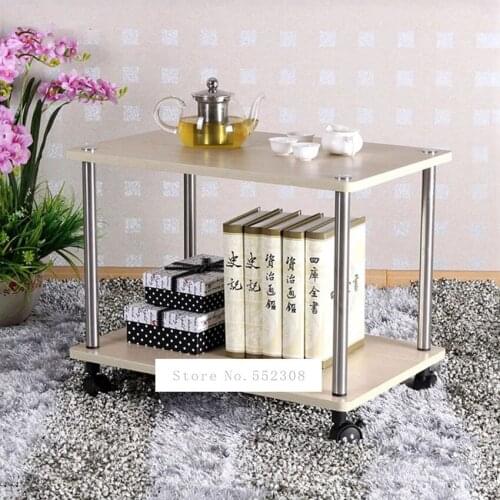 2 the layers Removable Small Table Apartment Table Creative Living Room Can brake Tea Table Side Table