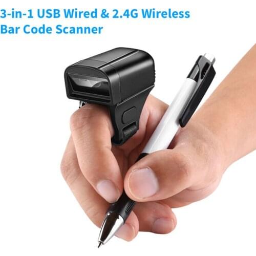 Qunsuo Finger Scanner SPP HID 1D CCD 1D Laser 2D CCD Barcode Scanner Bluetooth Connecting