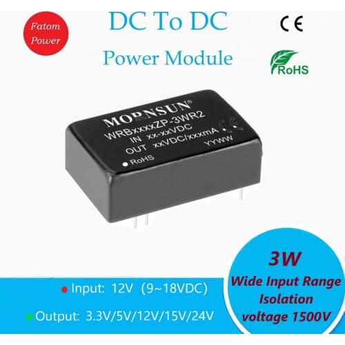 3W Wide Input Range DC9V~18V To DC3.3V 5V 12V 15V 24V Step-Up Power Chip Step Down Transform IC Isolated Voltage 1500V DIP