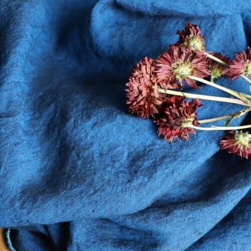 45% Hemp 55% Linen Yarn-dyed High Quality Natural Fabric For Sewing Cloth Dresses Robe Summer Thin DIY Handmade Designer