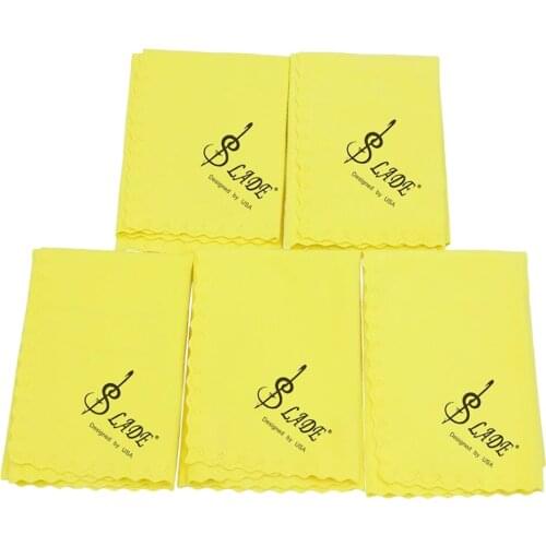 5x Multifunction Cleaning Polishing Cloth Cleaning Cloth For Guitar Violin Piano Clarinet Trumpet Saxophone