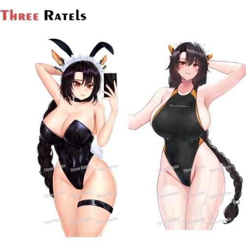 A535 Sexy BBW Bunny Swim Suit Black Wyrm S9 Waifu Anime Sticker For Last Origin Car Sticker Motorcycle Laptop Decal